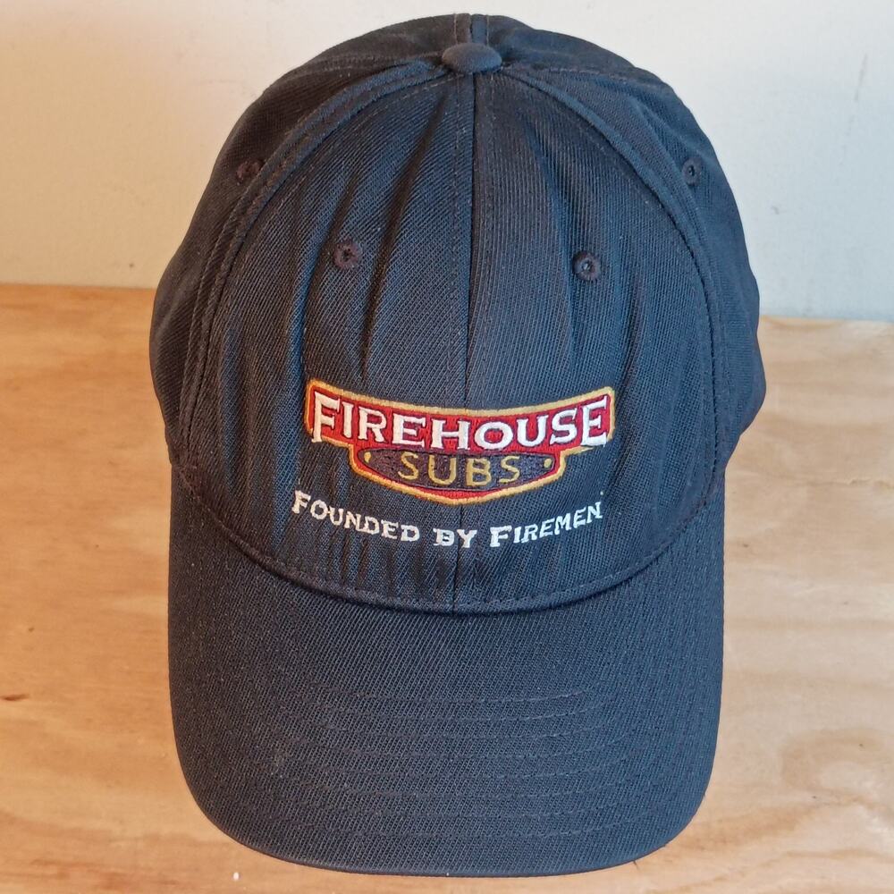 Firehouse Subs Employee Uniform Hat Black Flexfit L/XL Sport-Tek Staff Cap